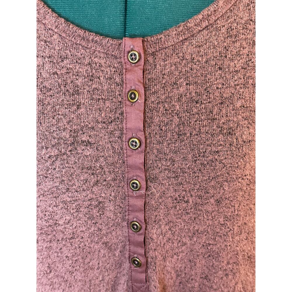 SUPPLY Plum Henley Tunic Dress Women’s Medium Long Sleeve Soft Knit | Fall - Picture 3 of 6